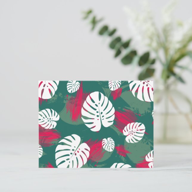 Postal Ilustracion de planta tropical (Anverso de pie)