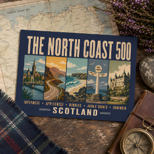 Postal Ilustración de puntos de referencia de North Coast
