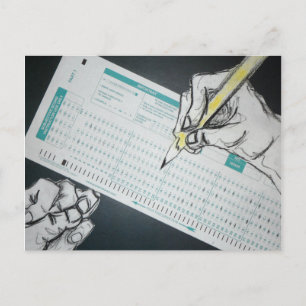 Postal ilustracion de scantron