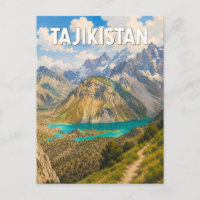 Ilustración de Tayikistán Arte de Viaje Vintage