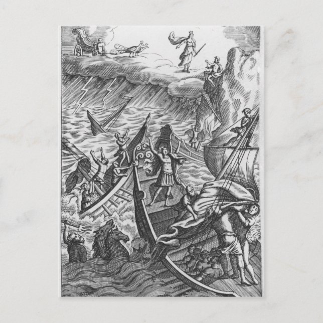 Postal Ilustracion de 'The Aeneid' de Virgil (Anverso)