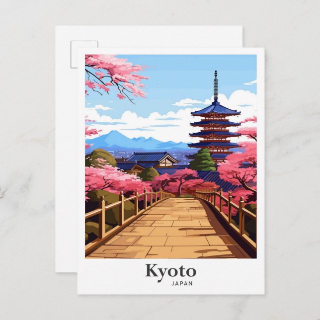 Postal Ilustracion de turismo de cosecha japonesa (Anverso / Reverso)
