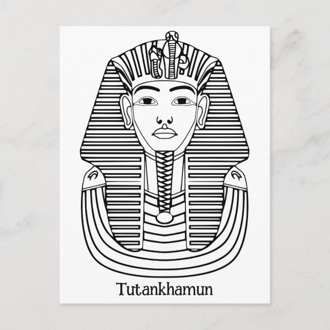 Postal Ilustracion de Tutankhamun (Anverso)