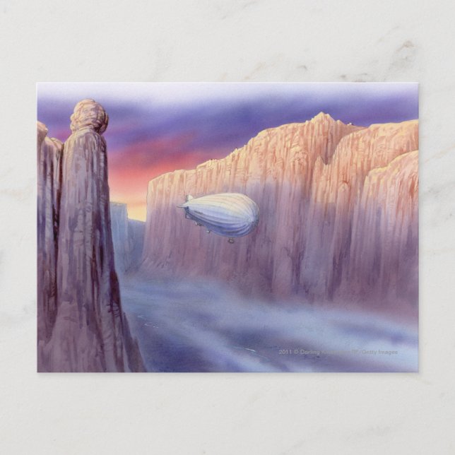 Postal Ilustracion de un buque aéreo (Anverso)