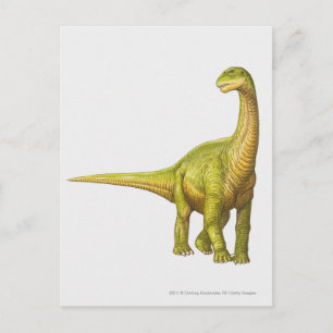 Postal Ilustracion de un Camarasauro