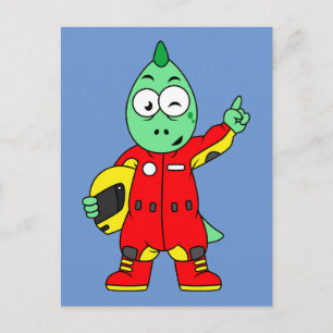 Postal Ilustración de un conductor de coche de carreras A