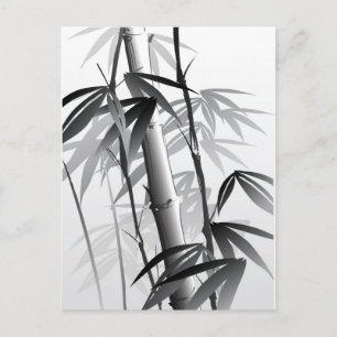 Postal Ilustracion de un cuadro de estilo oriental