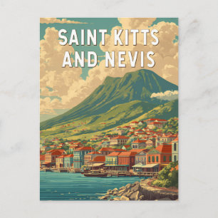 Postal Ilustración de viaje de arte de San Cristóbal y Ni