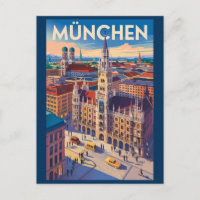 Ilustración de viaje de arte vintage de Múnich Ale