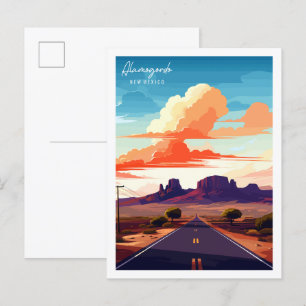 Postal Ilustracion de viajes Alamogordo Suiza