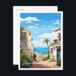 Postal Ilustracion de viajes Art Vintage de Almería Españ<br><div class="desc">Almería España Art vintage lugar de viaje ilustracion</div>