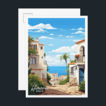Postal Ilustracion de viajes Art Vintage de Almería Españ<br><div class="desc">Almería España Art vintage lugar de viaje ilustracion</div>