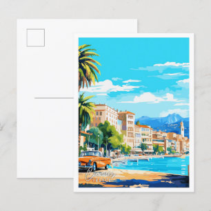 Postal Ilustracion de viajes artístico Cannes France