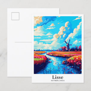 Postal Ilustracion de viajes con estilo Art Vintage de Li