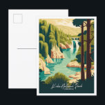 Postal Ilustracion de viajes de arte de Krka Croatia<br><div class="desc">Parque nacional de Krka ilustracion de viaje de arte de Croacia</div>