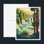 Postal Ilustracion de viajes de arte de Krka Croatia<br><div class="desc">Parque nacional de Krka ilustracion de viaje de arte de Croacia</div>