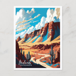 Postal Ilustracion de viajes de arte del Parque Nacional 