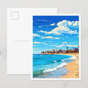 Postal Ilustracion de viajes de Cottesloe Beach Australia