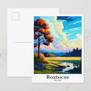 Postal Ilustracion de viajes de estilo Art Vintage de Roz