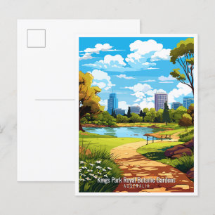 Postal Ilustracion de viajes de la época real de Kings Pa