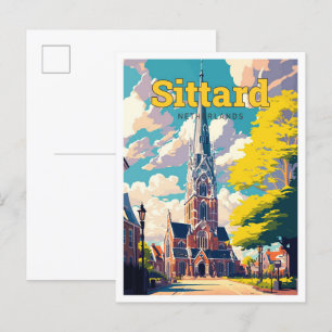 Postal Ilustracion de Viajes de Siitard Netherlands