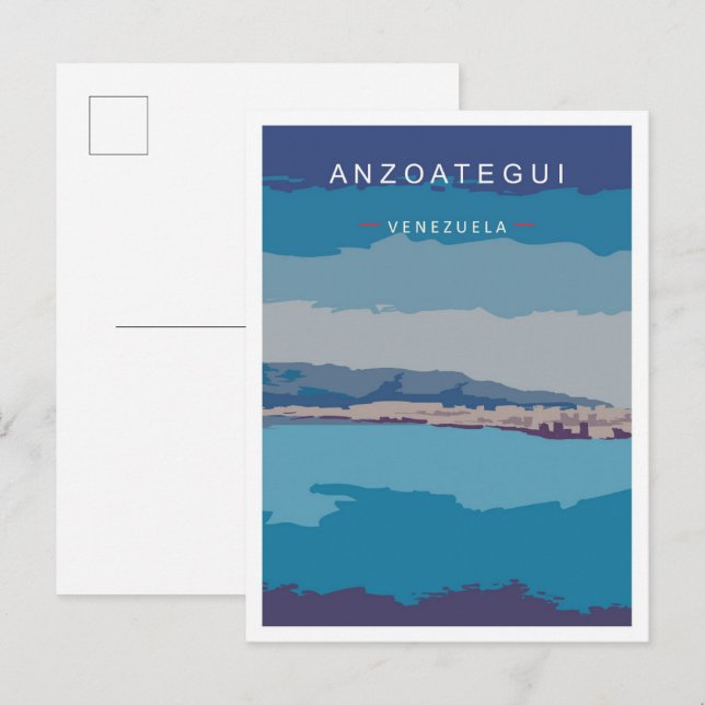 Postal Ilustracion de Viajes Vintage de Anzoategui Venezu (Anverso / Reverso)