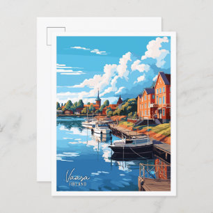 Postal Ilustracion de Viajes Vintage de Arte de Finlandia