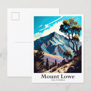 Postal Ilustracion de Viajes Vintage de Mount Lowe Califo