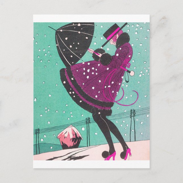 Postal Ilustracion Deco (Anverso)