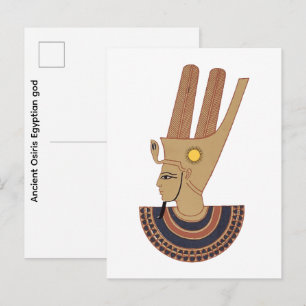 Postal Ilustración del antiguo dios egipcio Osiris