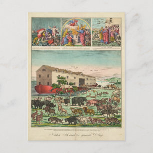 Postal Ilustracion del Arca de Noé y el Lujo General