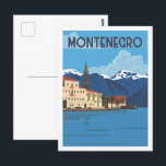 Postal Ilustracion del lugar de viaje famoso de Montenegr<br><div class="desc">El famoso paisaje del Ilustracion de Montenegro</div>
