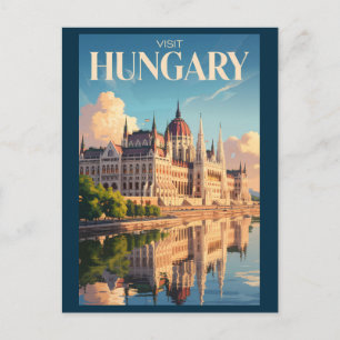 Postal Ilustración del Parlamento de Hungría Arte de Viaj