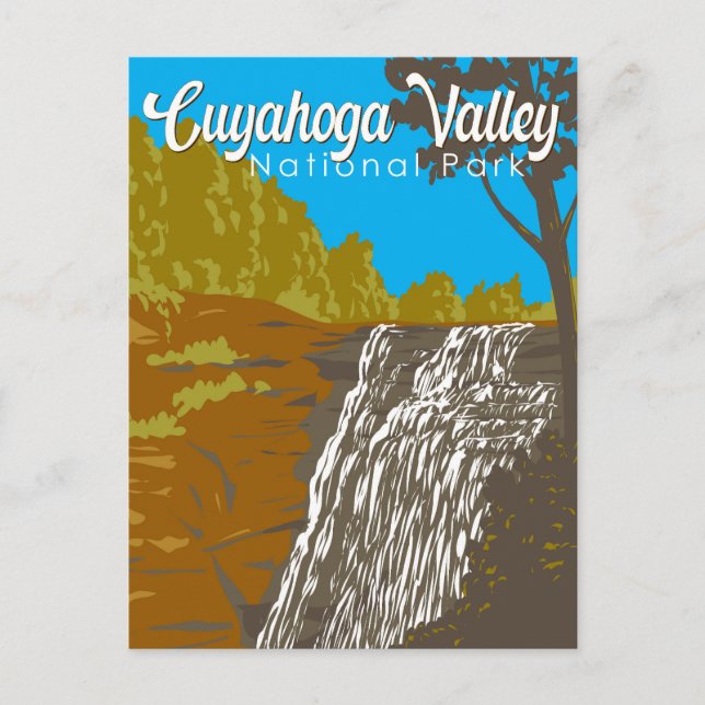 Postal Ilustracion del Parque Nacional del Valle de Cuyah (Anverso)