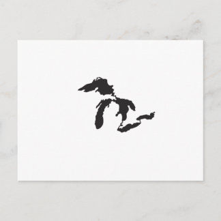 Postal Ilustracion del personalizado de Great Lakes