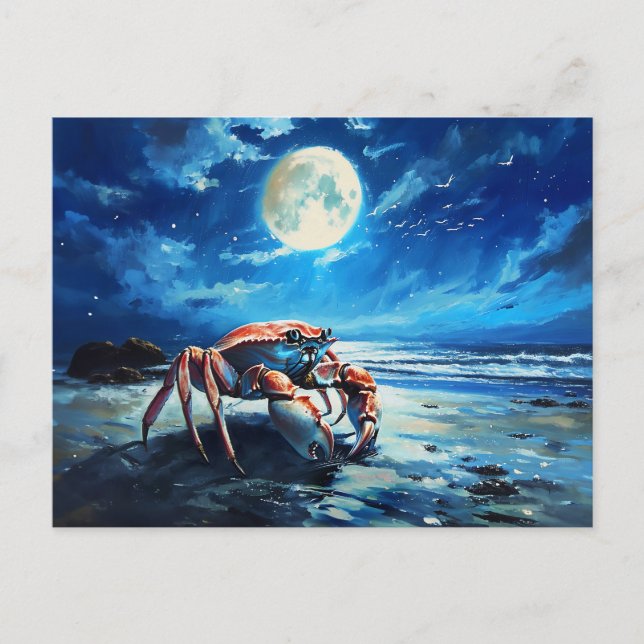 Postal Ilustracion del Rótulo Zodiaco del Cáncer (Anverso)