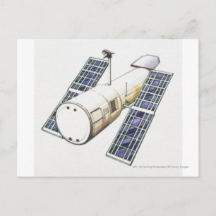 Postal Ilustracion del satélite utilizado para la detecci