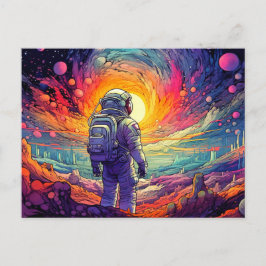 Postal Ilustración desde el espacio y más allá
