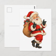 Ilustración divertida de Papá Noel vintage de Navi