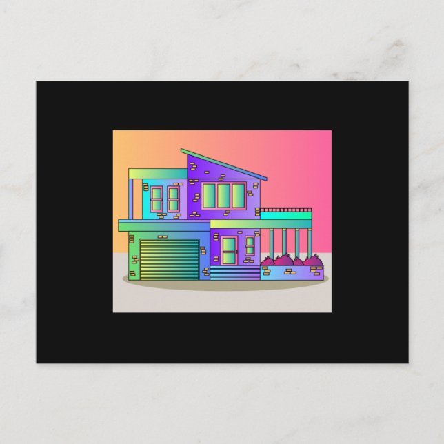 Postal Ilustracion Dream House Villa Effects (Anverso)