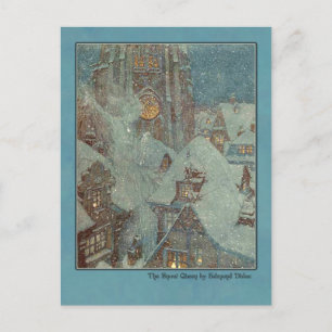 Postal Ilustracion Edmund Dulac de la Reina de la Nieve