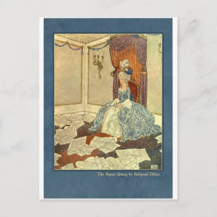 Postal Ilustracion Edmund Dulac de la Reina de la Nieve