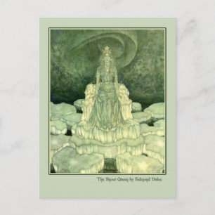 Postal Ilustracion Edmund Dulac de la Reina de la Nieve
