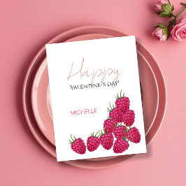Postal Ilustración en Acuarela de Fresas Personalizadas