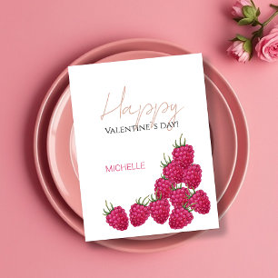 Postal Ilustración en Acuarela de Fresas Personalizadas