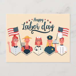 Postal Ilustracion FELIZ DEL DÍA DEL TRABAJO