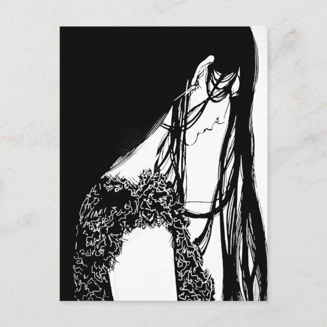 Postal Ilustracion femenino parte 1 (Anverso)