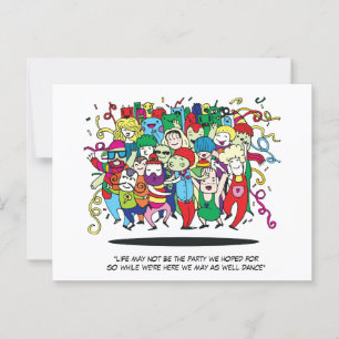 Postal ilustracion fiesta