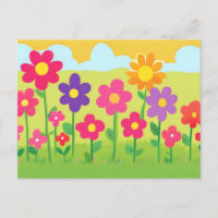 Ilustración floral de estilo de dibujos animados l