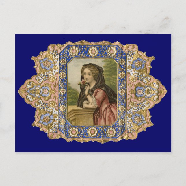 Postal Ilustracion francés vintage (Anverso)